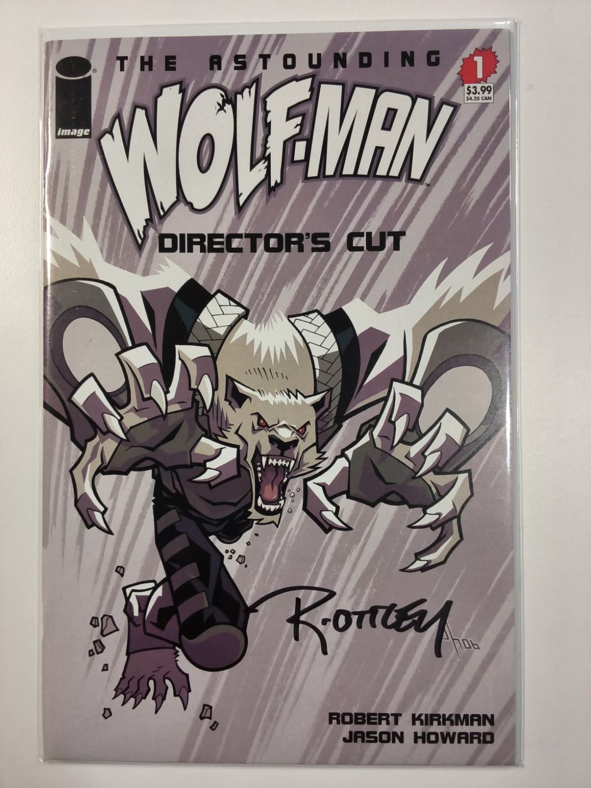 The Astounding Wolfman #1 Director''s Cut Signed Ryan Ottley w/ COA