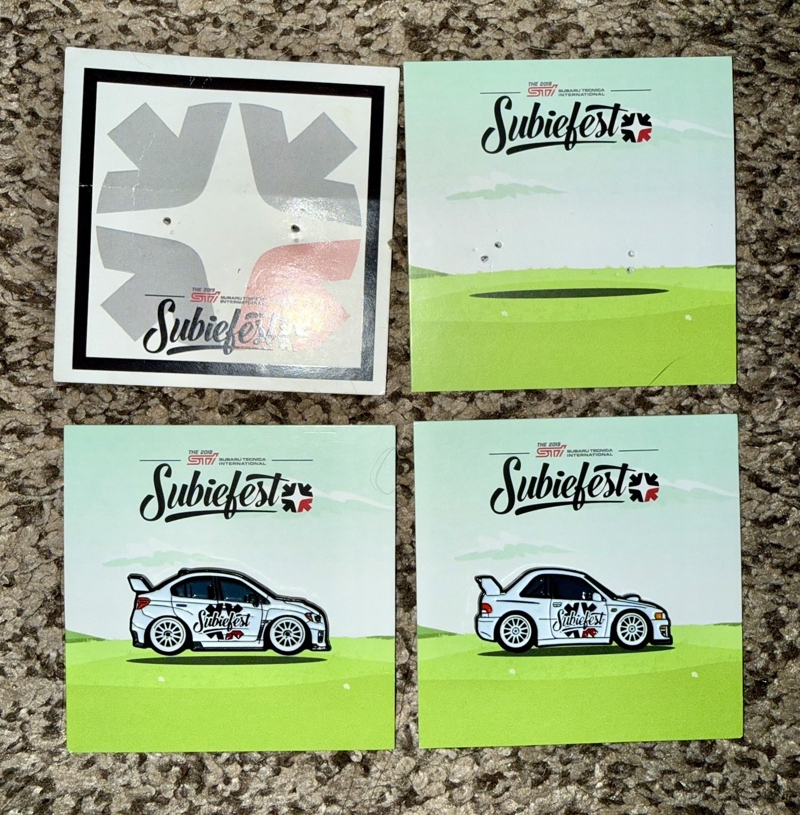 Leen Customs Subaru OG 2018 Subiefest VA and 2019 Subiefest GC. Enamel Car Pins.