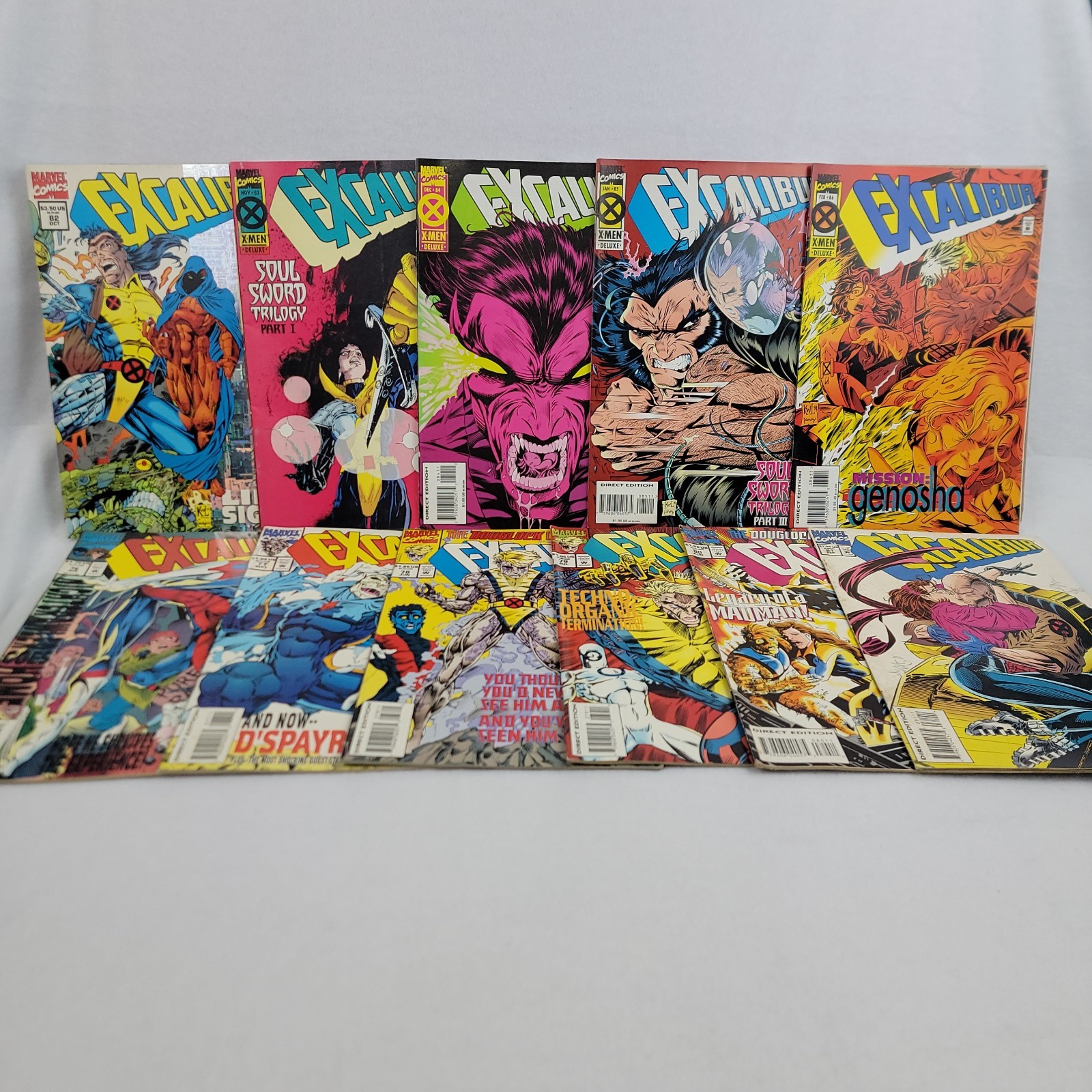 EXCALIBUR 11 ISSUE LOT #76–86 1994–1995 COMPLETE RUN MARVEL X-MEN WOLVERINE