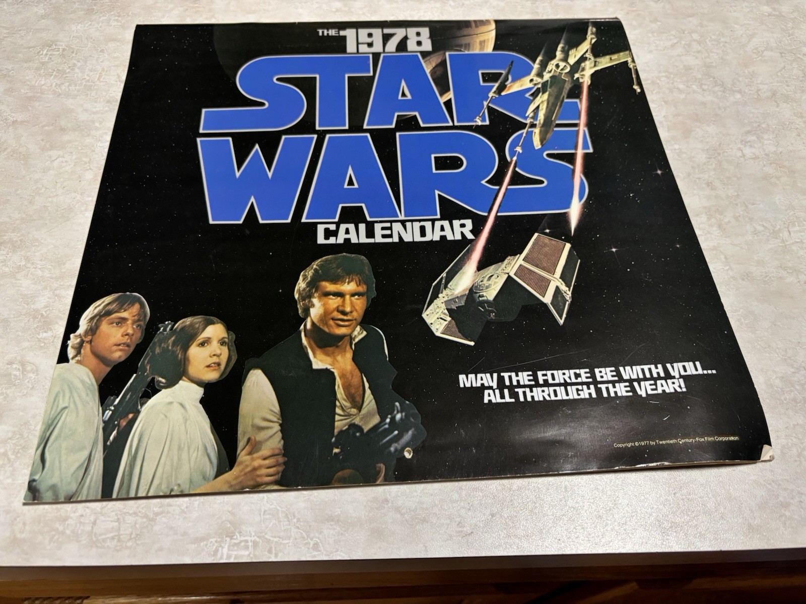 Vintage 1978 STAR WARS Calendar Skywalker Vader