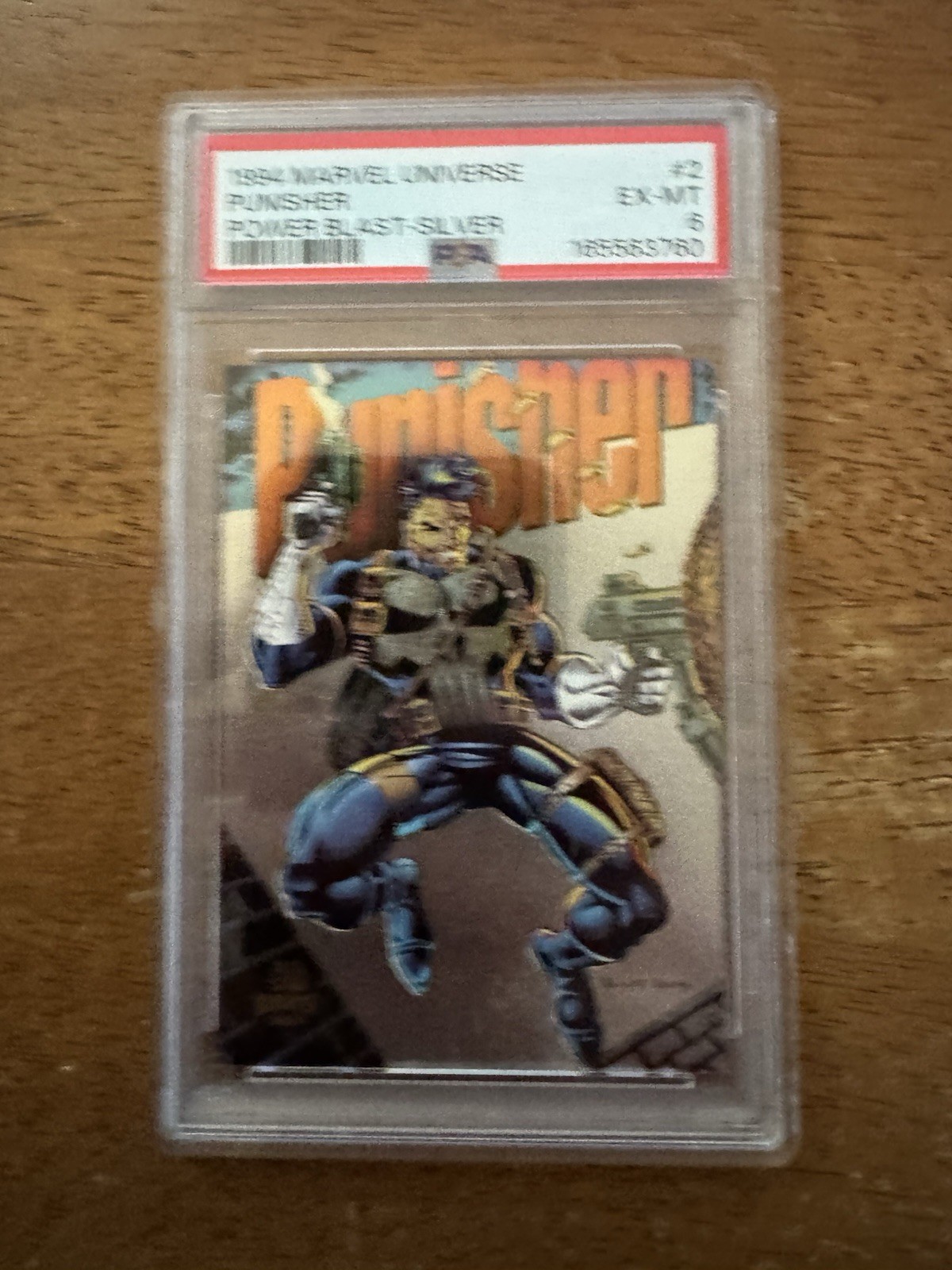 1994 Marvel Universe Punisher #2 GOLD Power Blast PSA 6