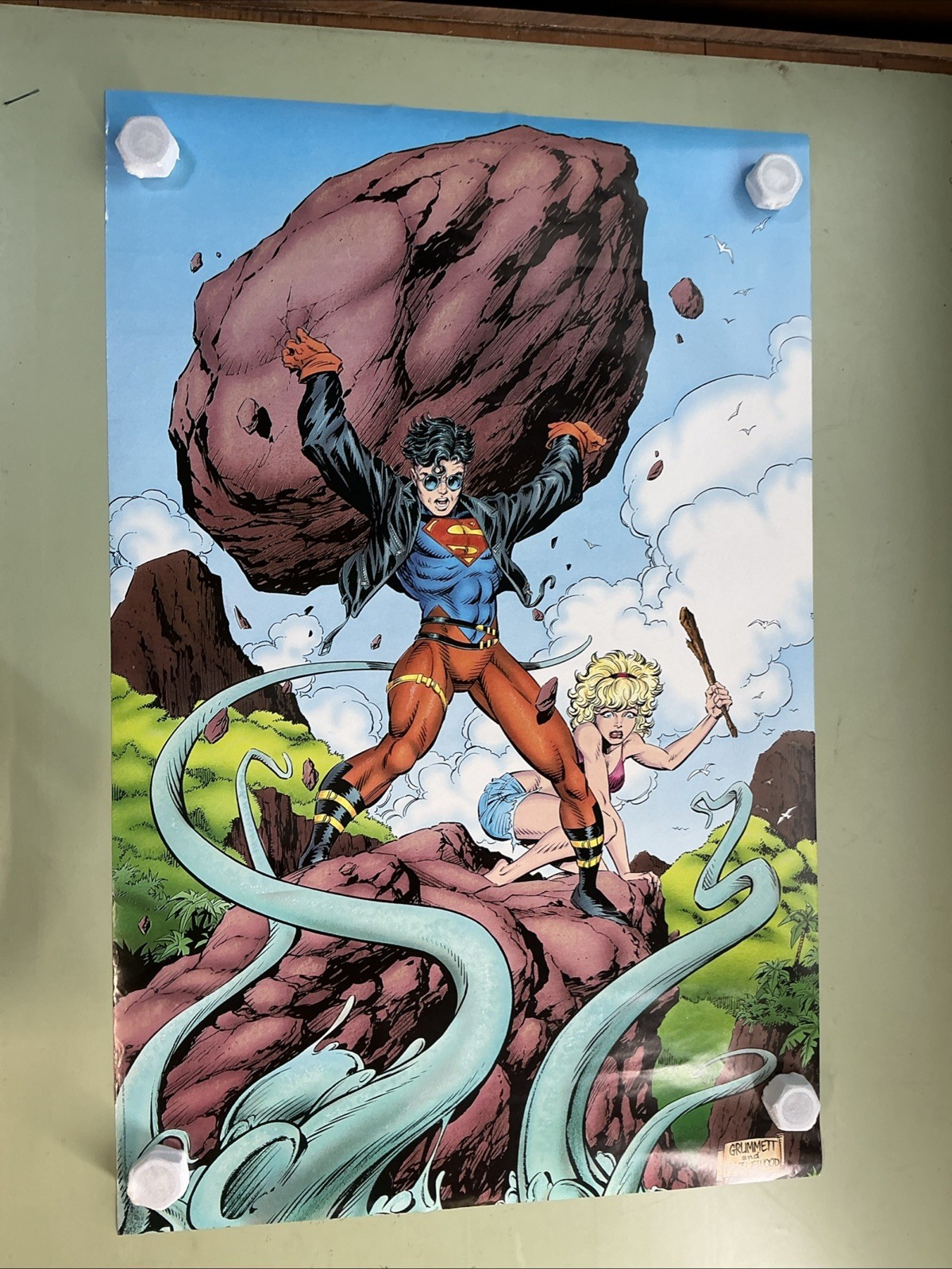Vintage Superboy Poster 1994 22x34 Brand New Grummett Hazlewood McCraw NEW