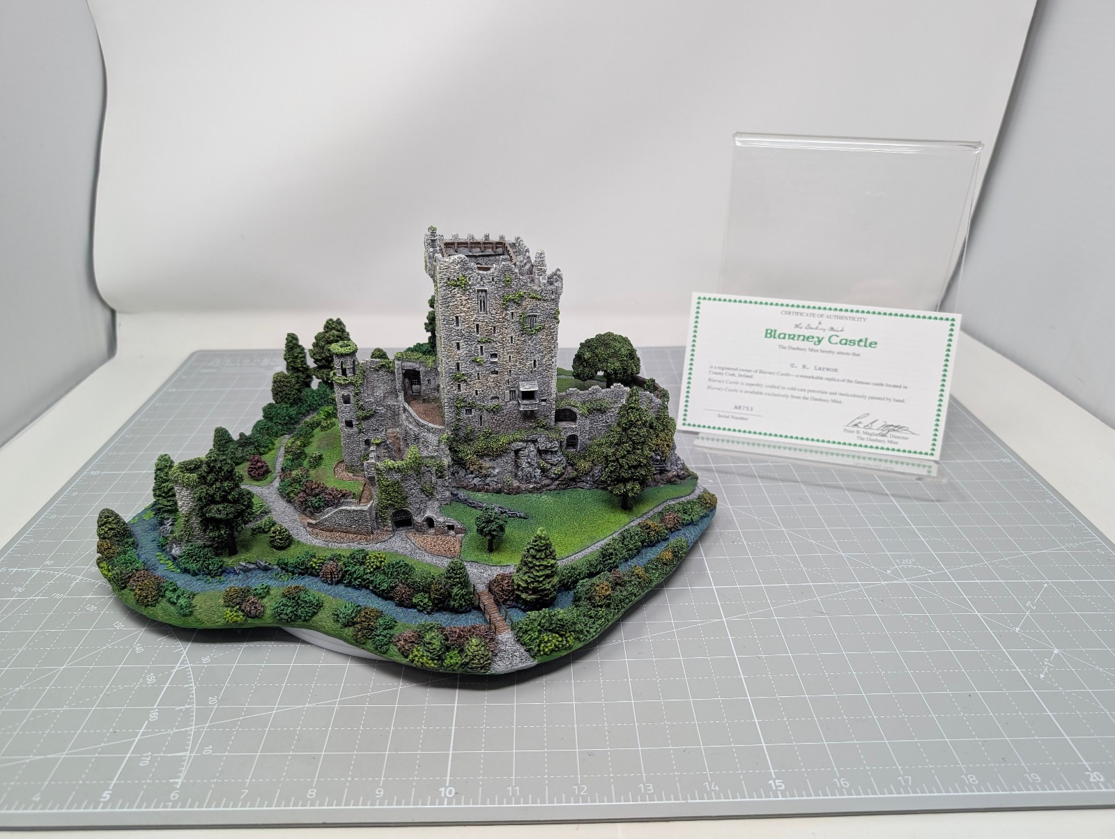 Vintage Danbury Mint Blarney Castle Ireland 3D replica Diorama miniature W/COA Vintage Danbury Mint Blarney Castle Ireland 3D replica Diorama miniature W/COA