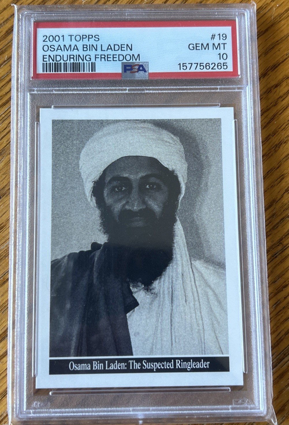 PSA 10 2001 Topps Osama Bin Laden PSA 10 2001 Topps Osama Bin Laden
