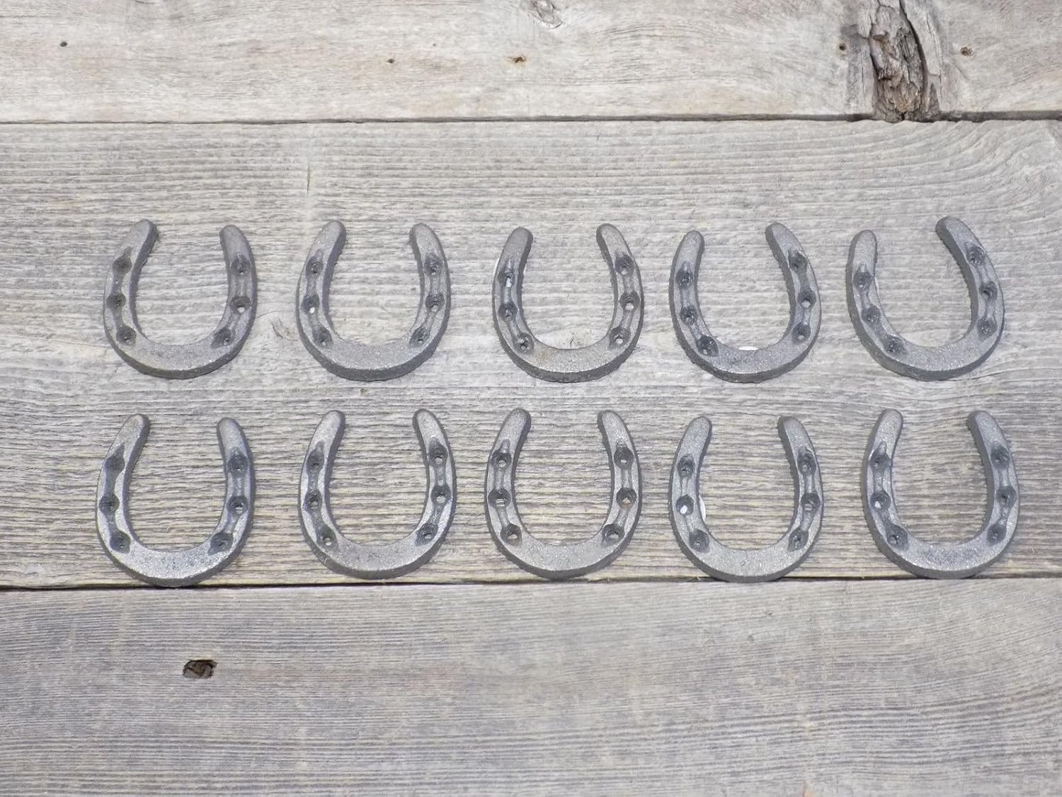 10 Pack Small Cast Iron Horseshoes Crafts Home Decor Rustic