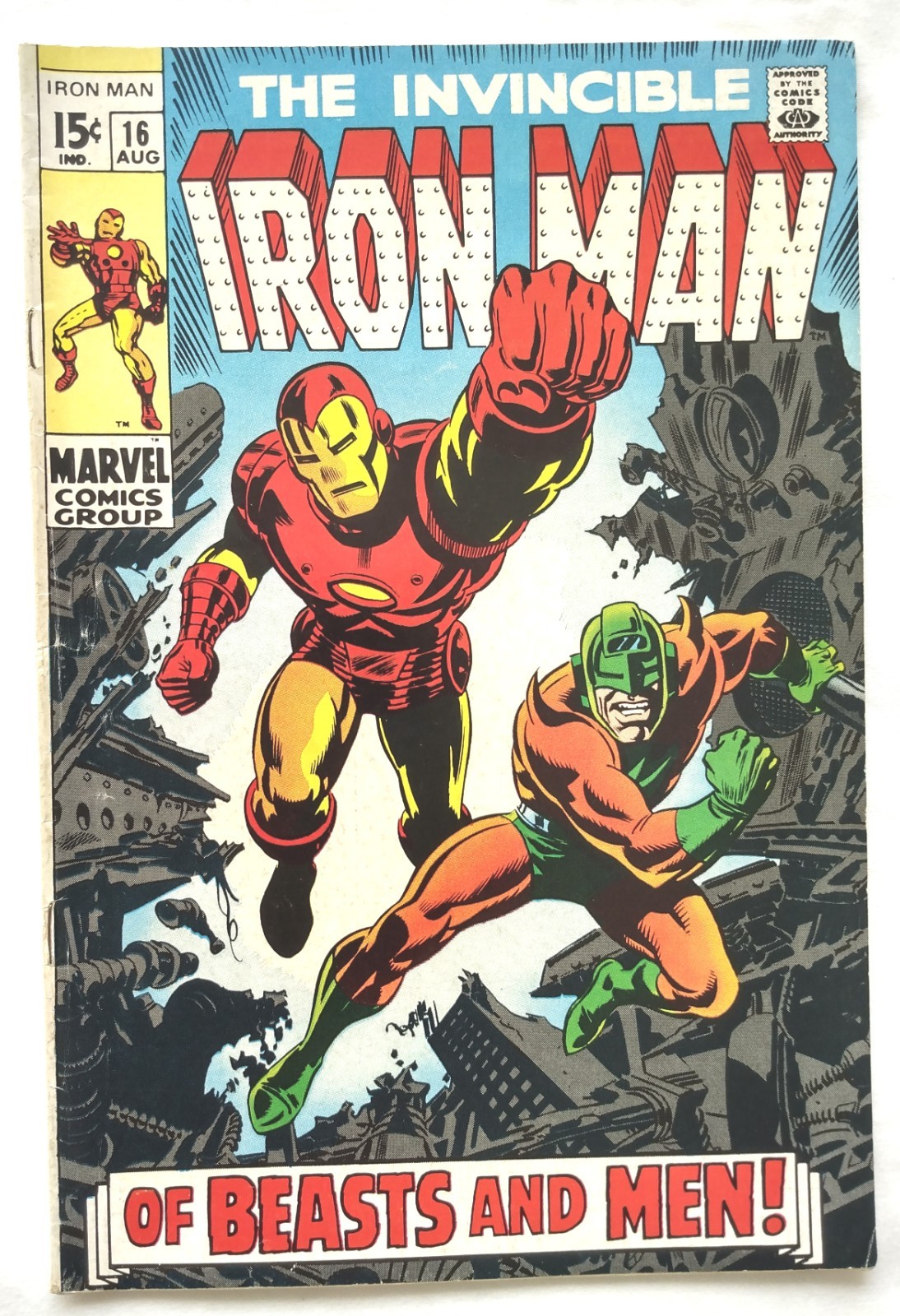 Iron Man #16 1969 Vintage Marvel Comic Unicorn Red Ghost Nick Fury Silver Age