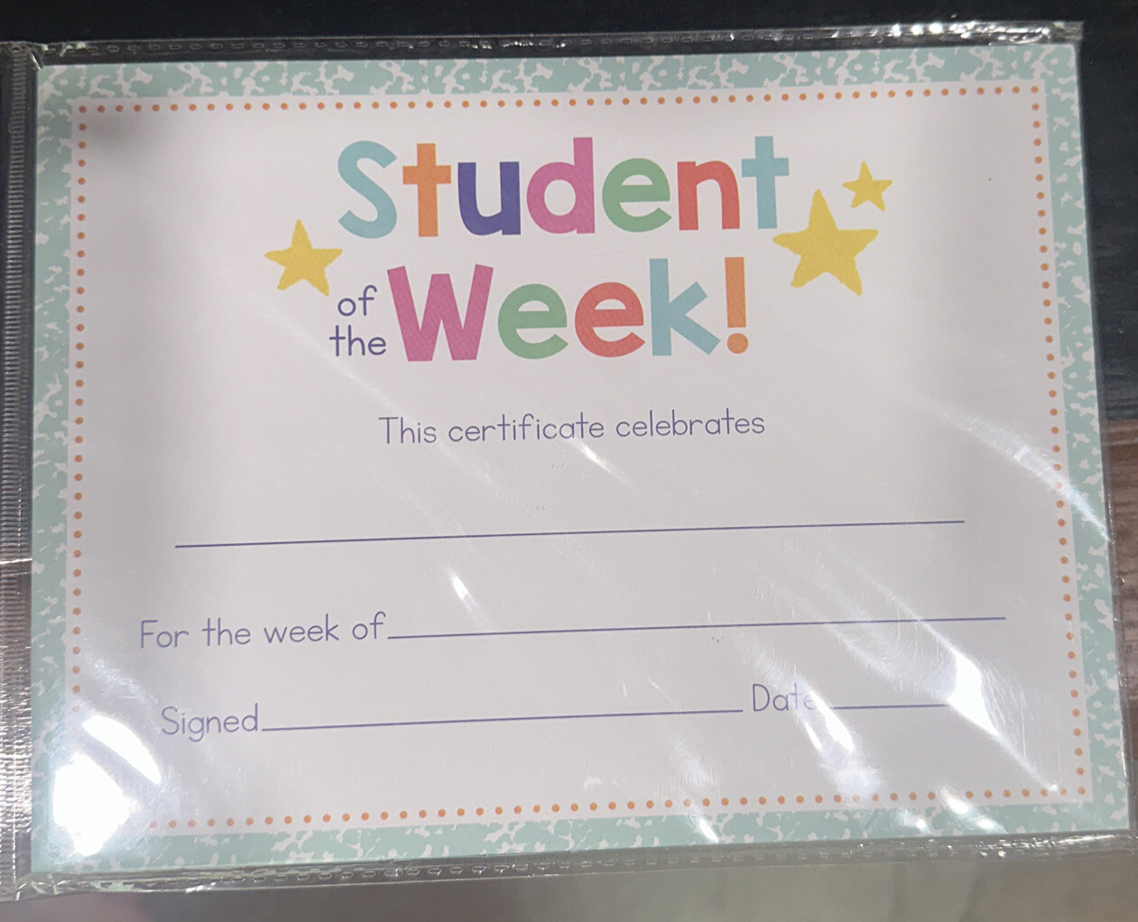 Student of The Week Colorful Classics Certificates W/ Stars -30 ct Student of The Week Colorful Classics Certificates W/ Stars -30 ct