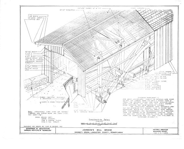 HABS PA,36-CHICK,1- (sheet 5 of 7) - Johnson's Mill Bridge, Chickie's