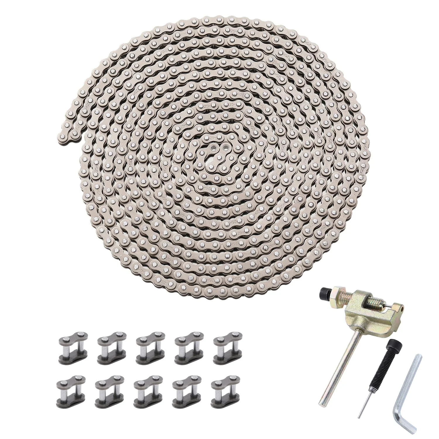 25H Roller Chain 10 Feet 480 Links Breaker for Razor MX350 MX500 MX650 SX500 RSF