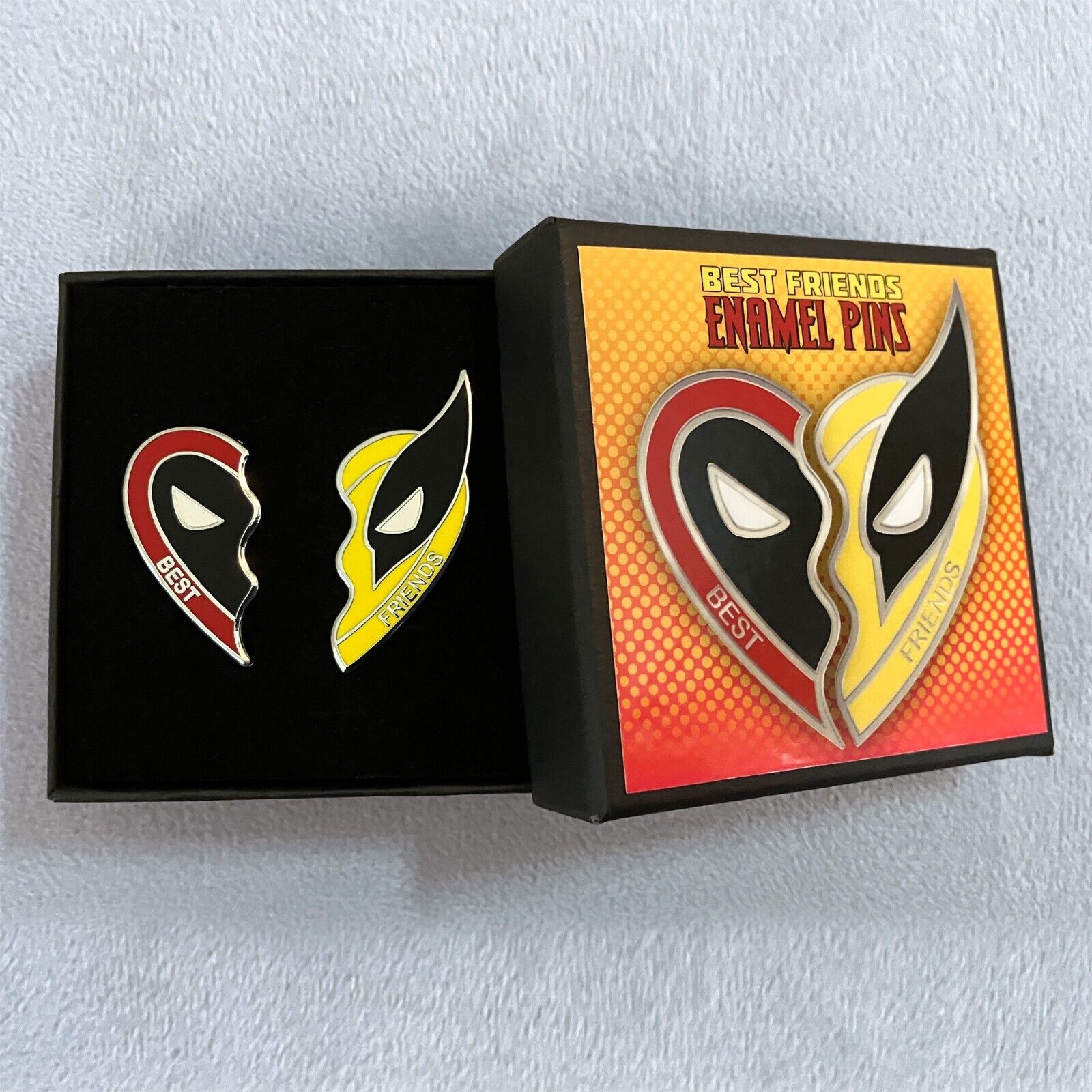 Deadpool and Wolverine Best Friends Enamel Pin Set – Not necklace – Premium Pins