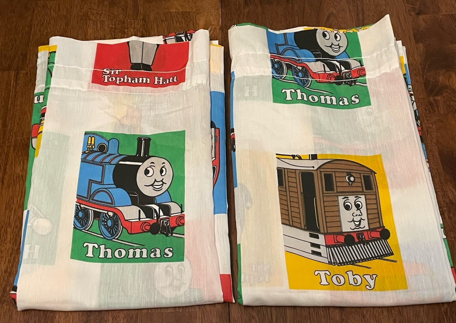 Vtg 1992 Thomas & Friends 64X40 Curtain Panels Set of 2 Trains Retro Kids Room Vtg 1992 Thomas & Friends 64X40 Curtain Panels Set of 2 Trains Retro Kids Room