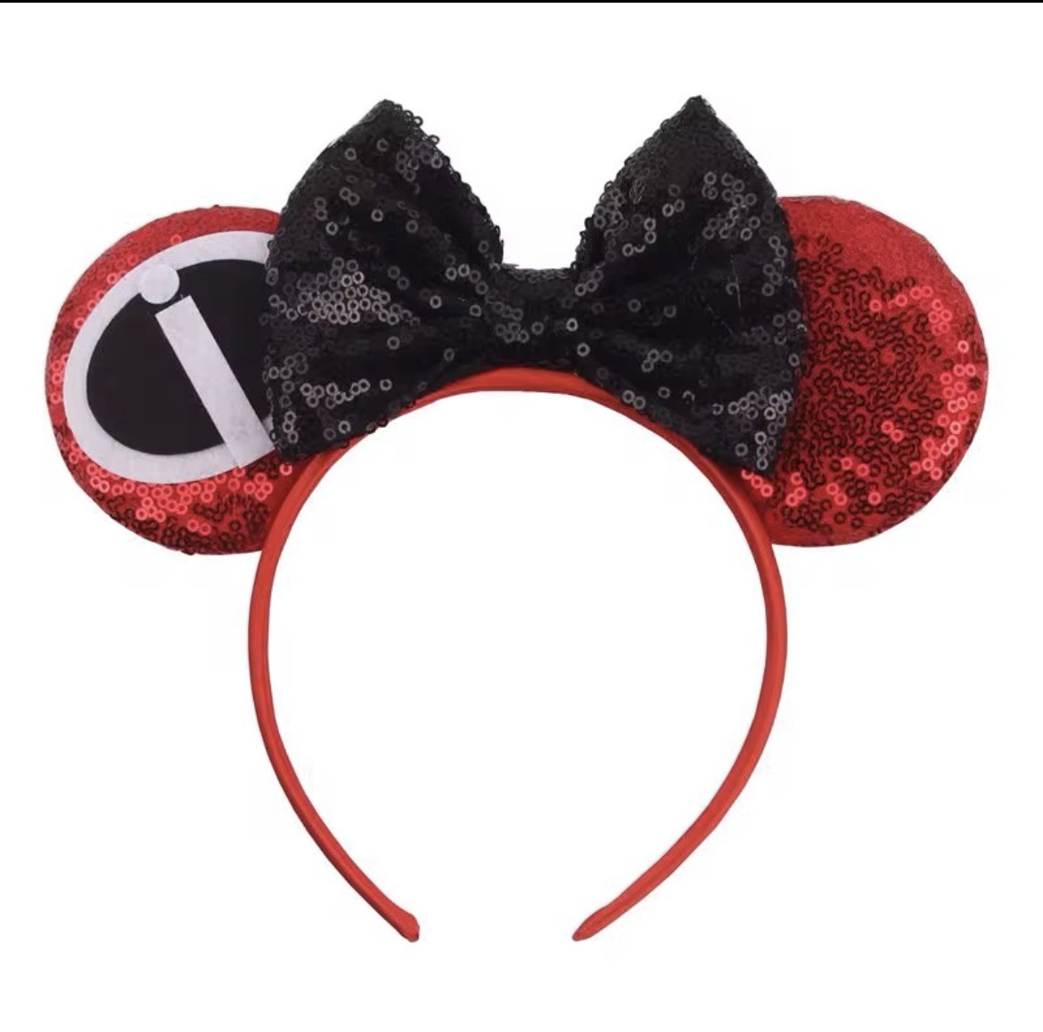 NEW Disney The INCREDIBLES Mickey ears ELASTIGIRL Headband BLACK Bow VIOLET Hero