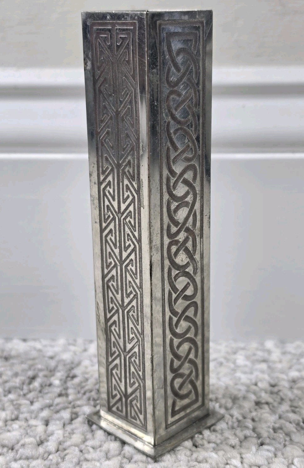 Vintage Frank Lloyd Wright Meyer May Pewter Bud Vase 6