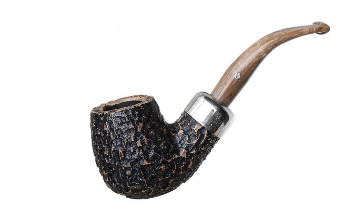 Peterson Derry Rusticated (XL90) Fishtail Tobacco Pipe Brand New In The Box