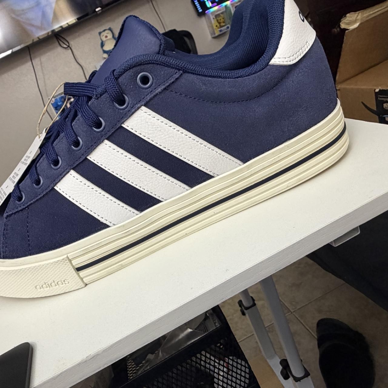 Adidas Daily 4.0 Navy Sneakers, Size US 11, Iconic Three Stripes