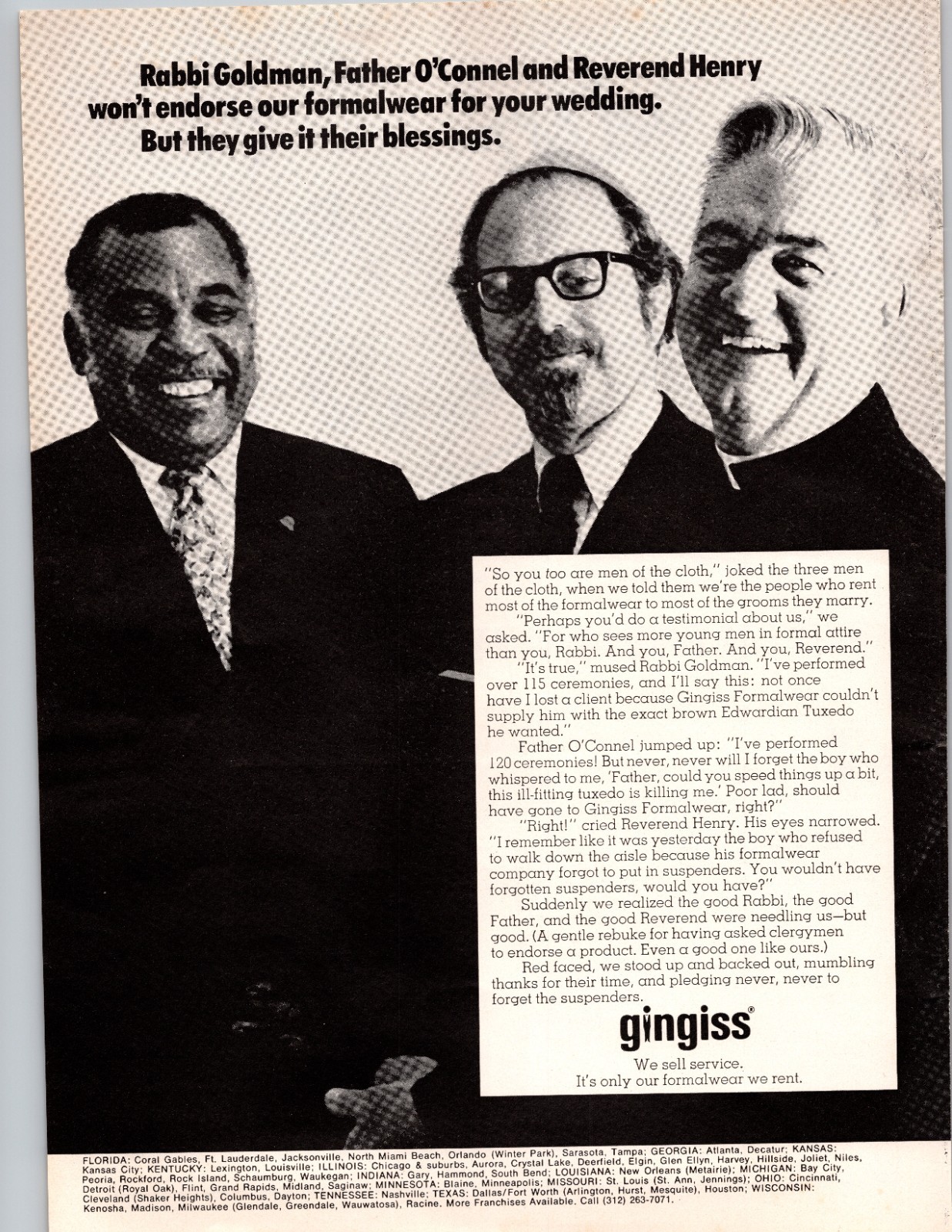 Vintage Gingiss Formalwear Tuxedo Print Ad Wedding Fashion Wall Art Decor 1970s Vintage Gingiss Formalwear Tuxedo Print Ad Wedding Fashion Wall Art Decor 1970s