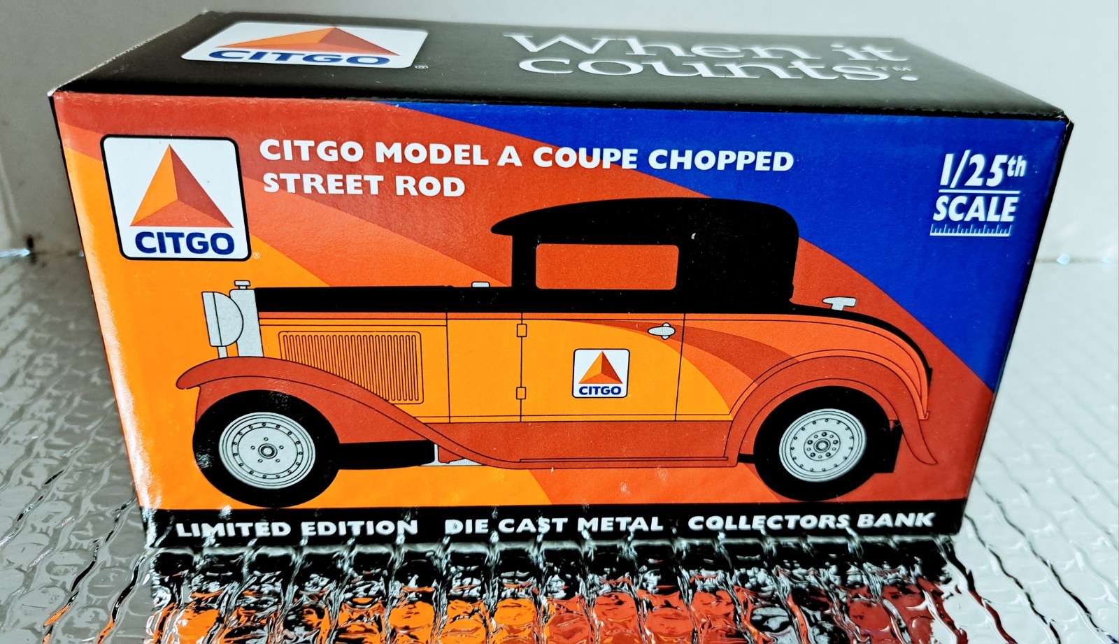 Brand New~Citgo Ford Model A Coupe Chopped Street Rod Die Cast Collector Bank