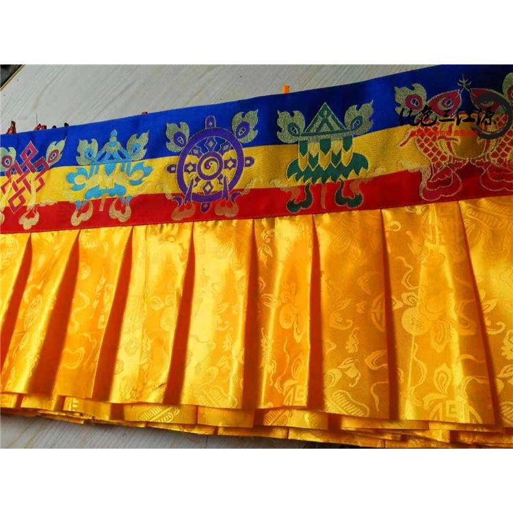 Tibetan Fabric Cushion Wall Skirt Table Skirt 1m x 38cm Eight Auspicious
