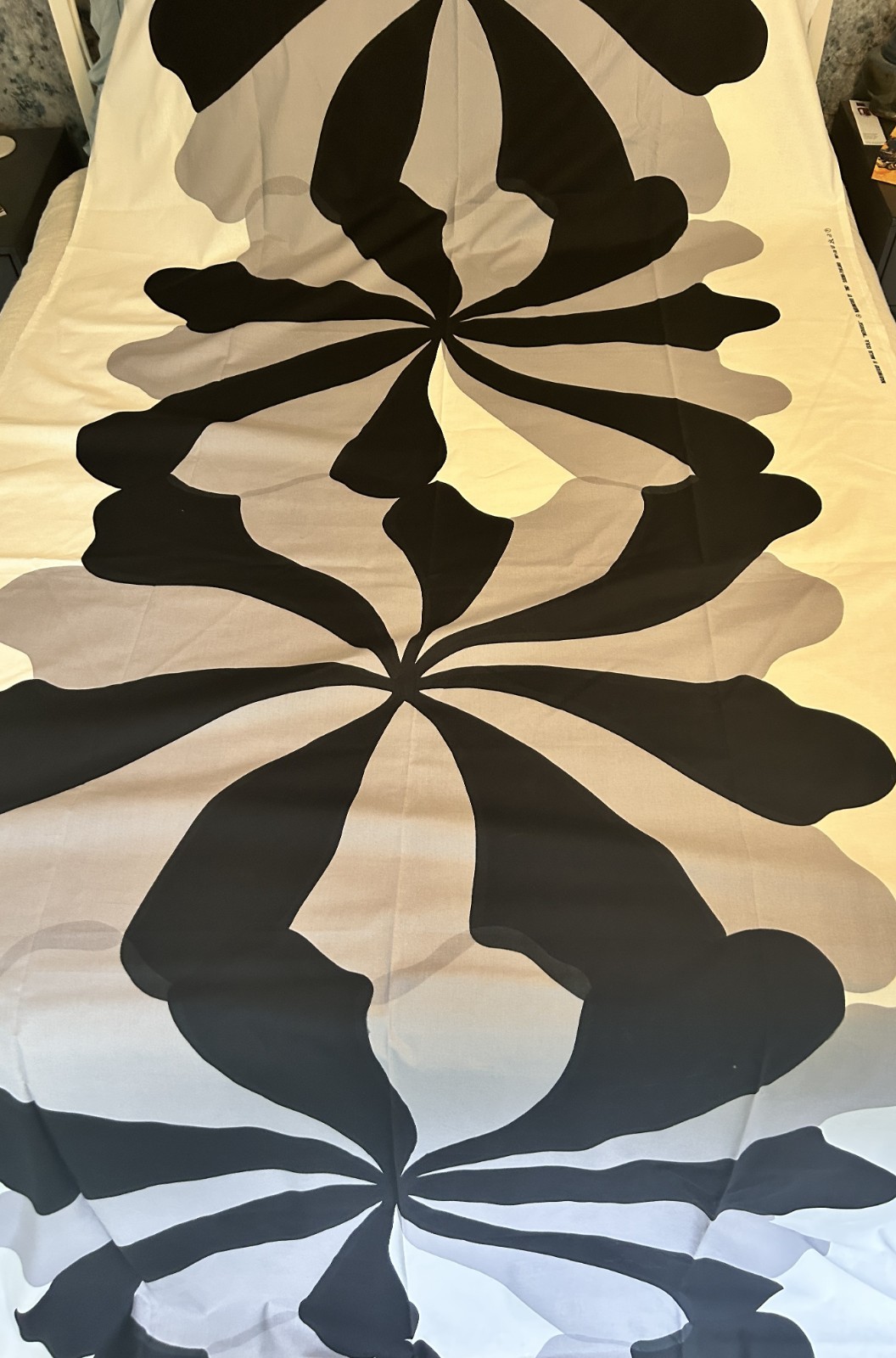 VTG 1967 Marimekko Meduusa Fabric Panel Maija Isola MCM Textile Wall Art 56x130