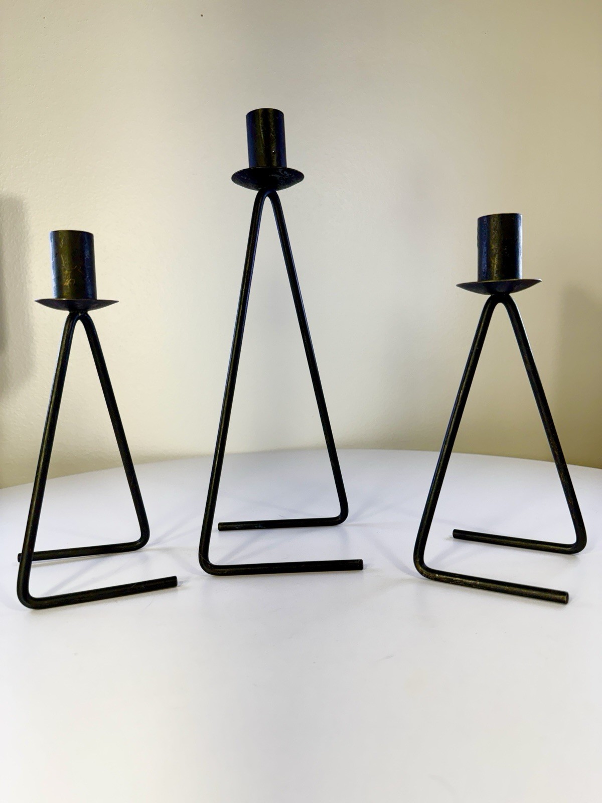 3 1950’s Atomic Style Candle Holder