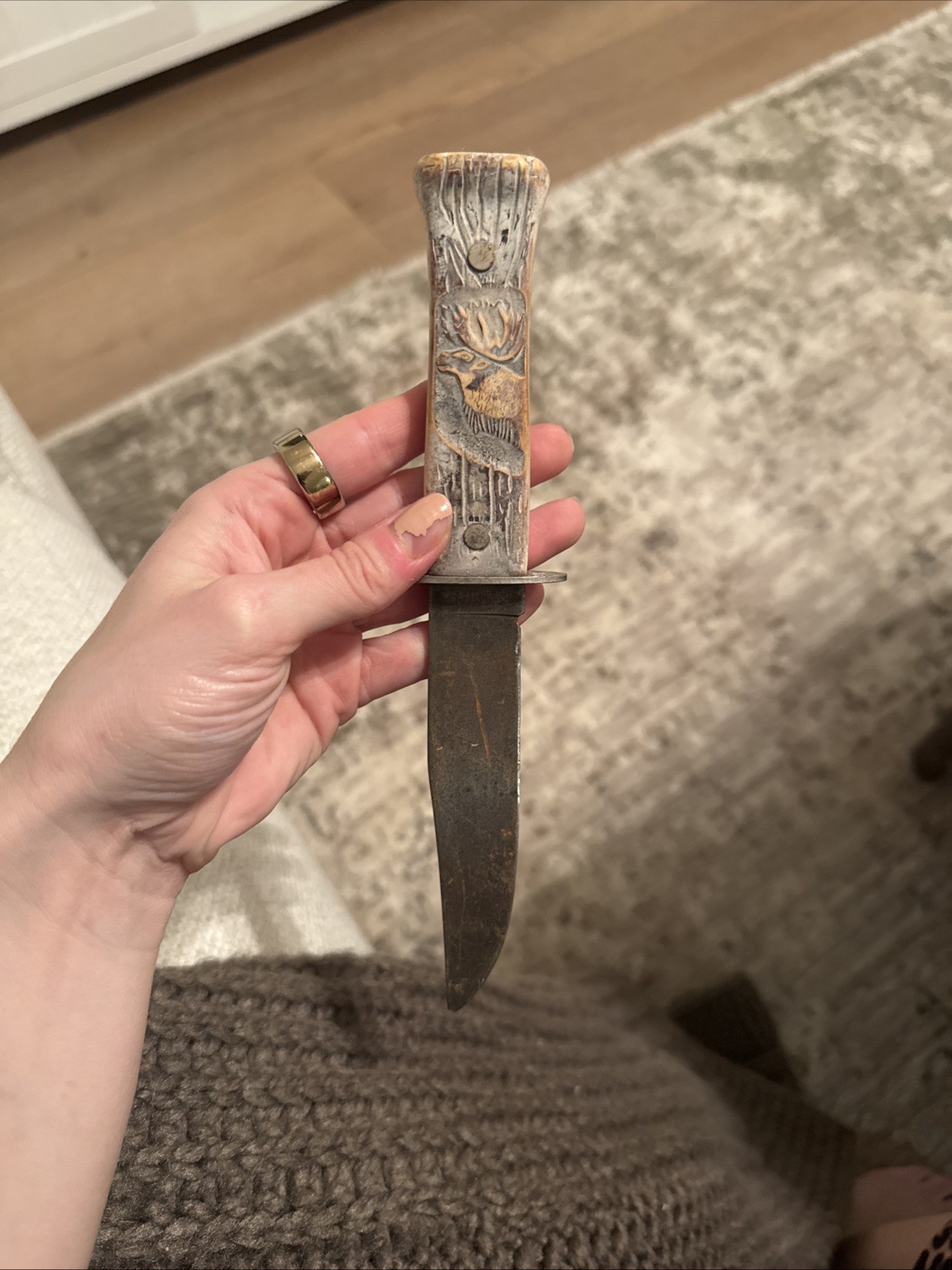 Vintage Colonial Usa Fix Blade Knife￼￼
