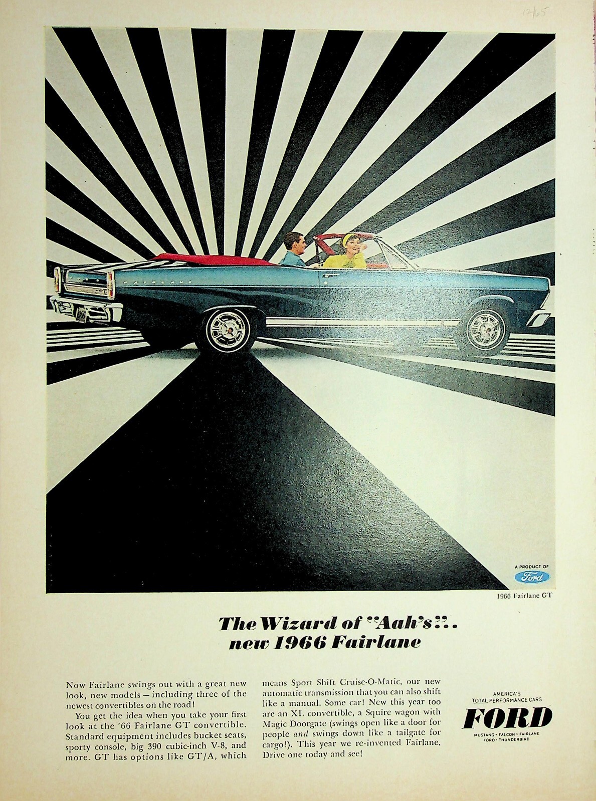 Original 1966 Ford AD: The Wizard of 
