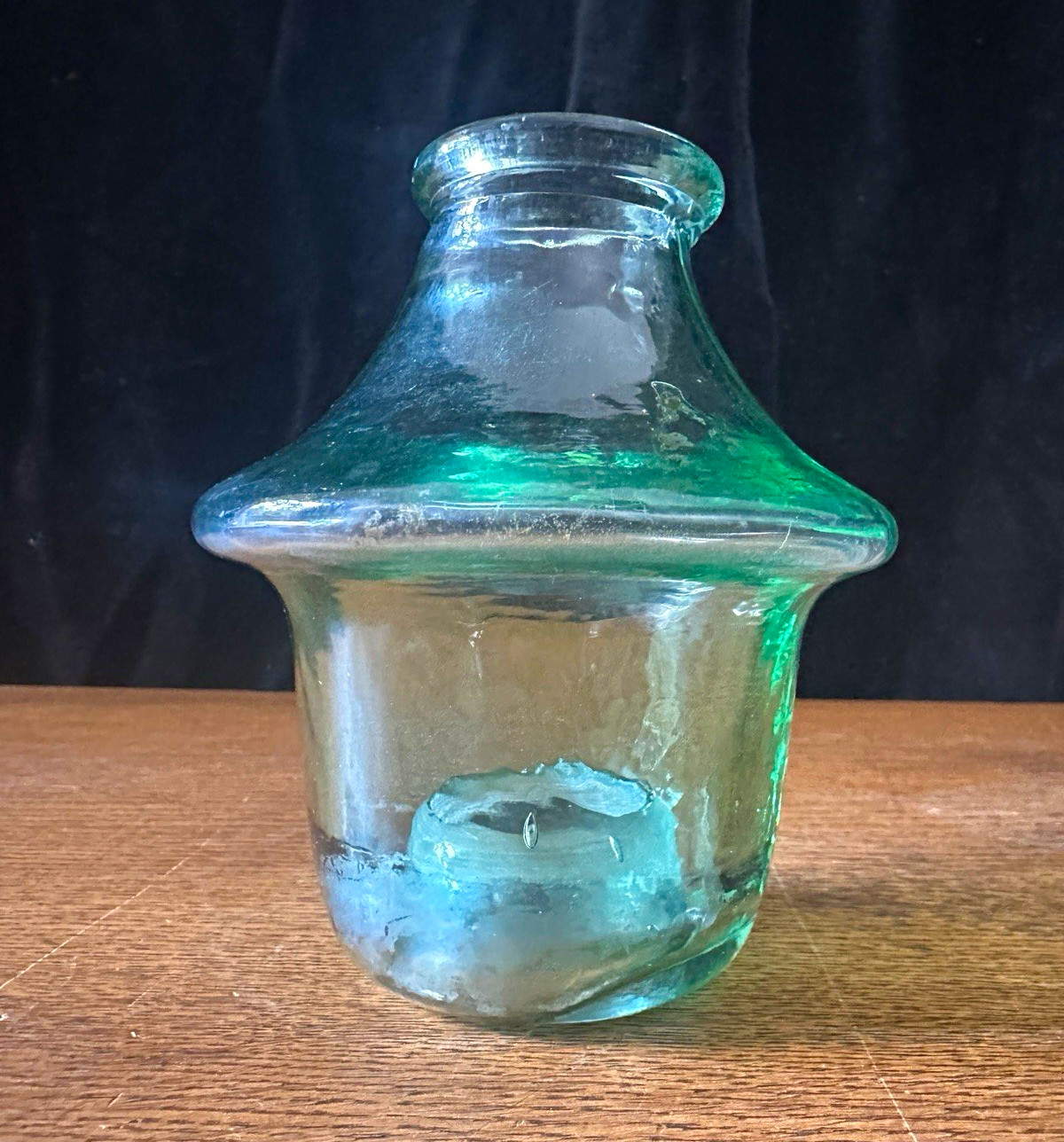 vintage blown-glass fly trap (19th or 20th C.) vintage blown-glass fly trap (19th or 20th C.)