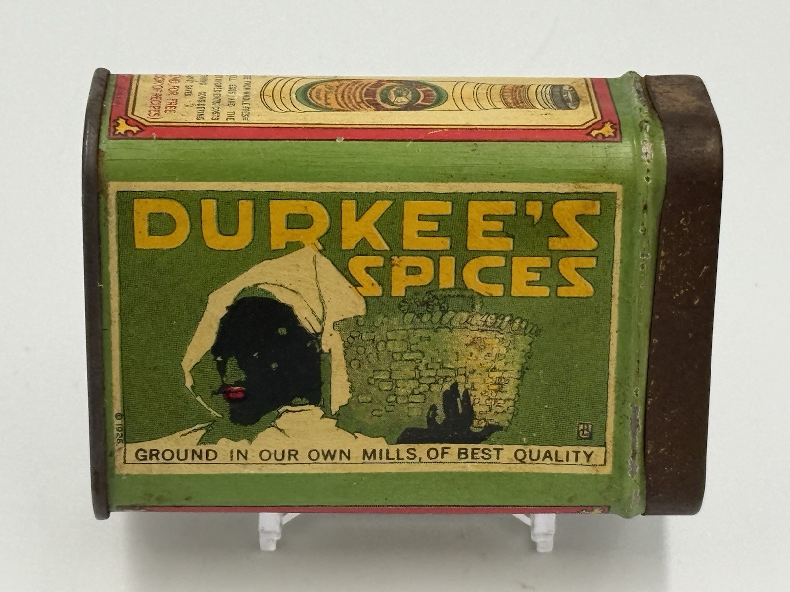 1926 DURKEE’S Turmeric Advertising Spice Tin 2 Oz. Ground In Our Own Mills (S-1) 1926 DURKEE’S Turmeric Advertising Spice Tin 2 Oz. Ground In Our Own Mills (S-1)