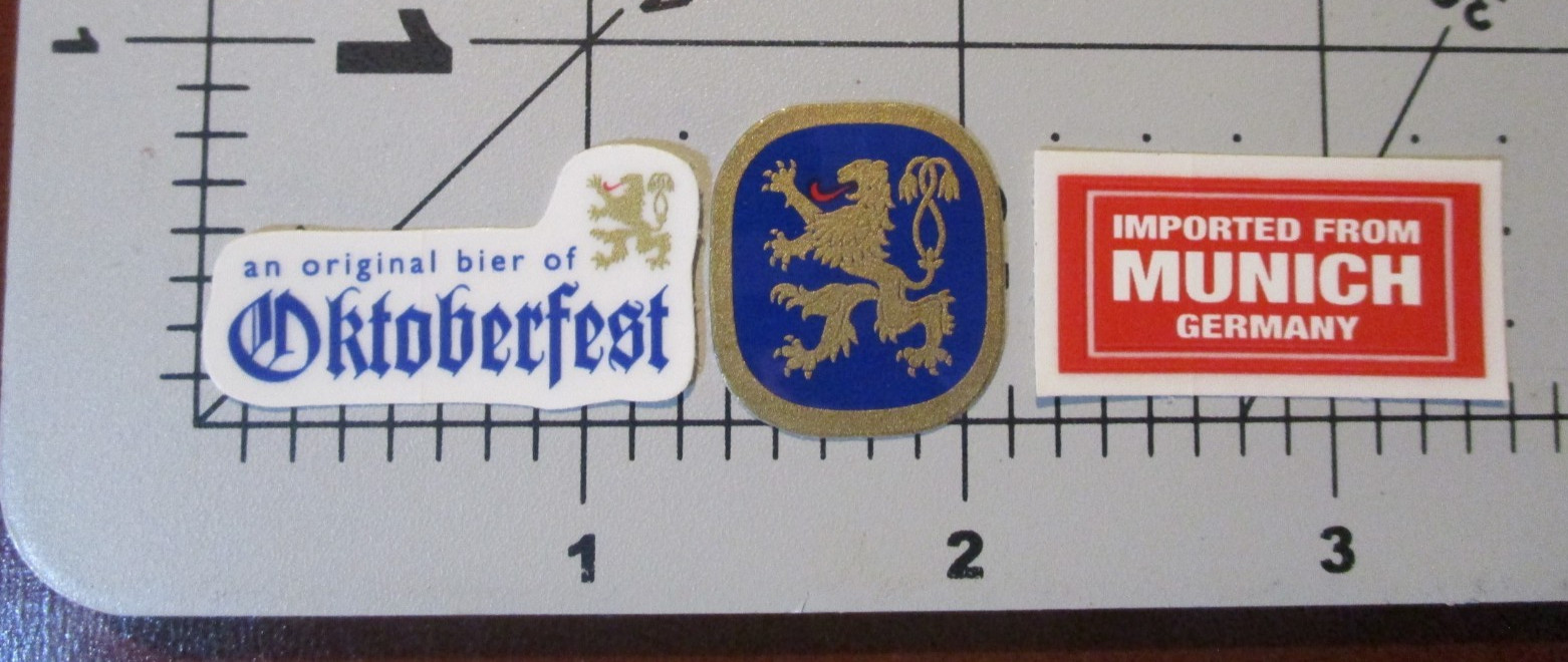 LOWENBRAU Set of 3 Logo Stickers STICKER decal craft beer brewing T