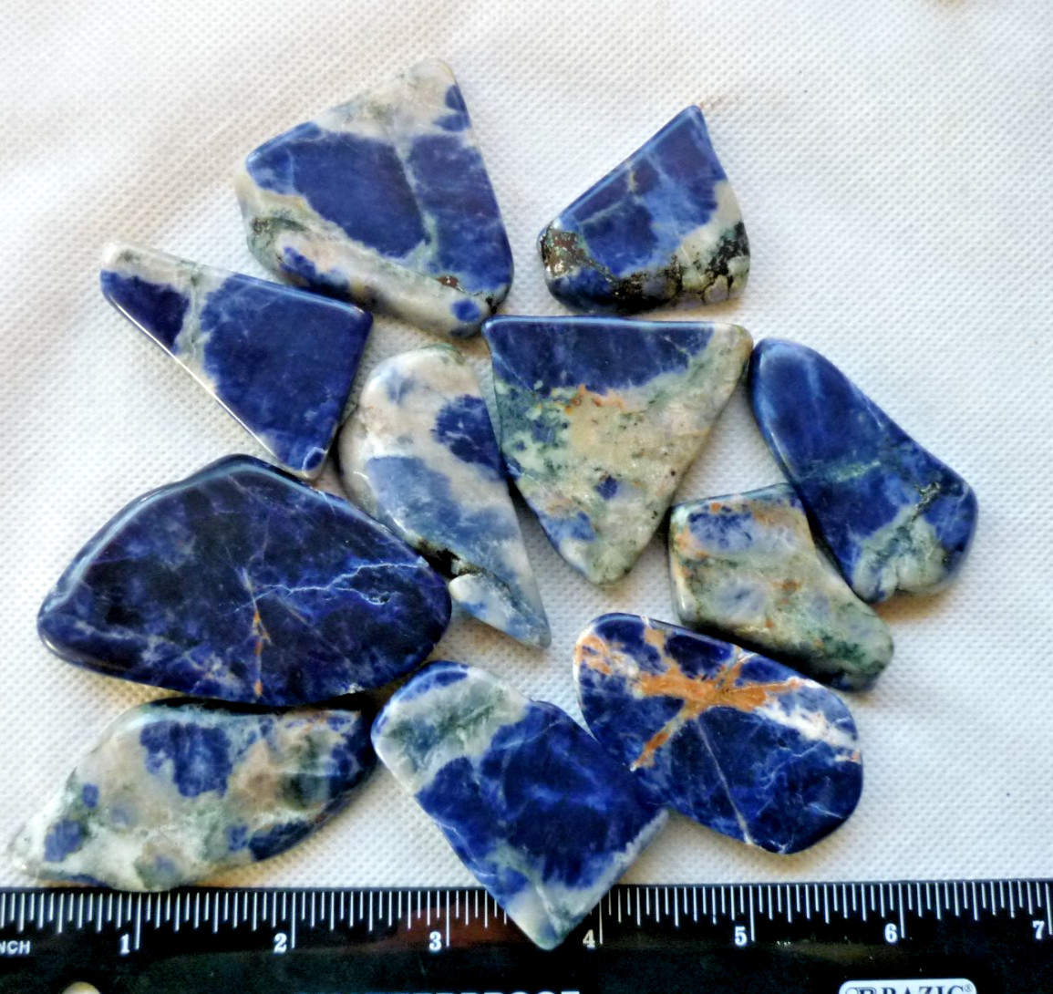 Beautiful Namibian Polished Sodalite Slabs Cabbing, Wire wrapping 13 oz