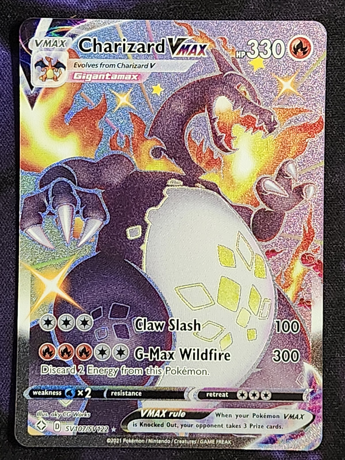 Pokemon Charizard VMAX SV107/SV122 Shining Fates SHF Pokemon Charizard VMAX SV107/SV122 Shining Fates SHF