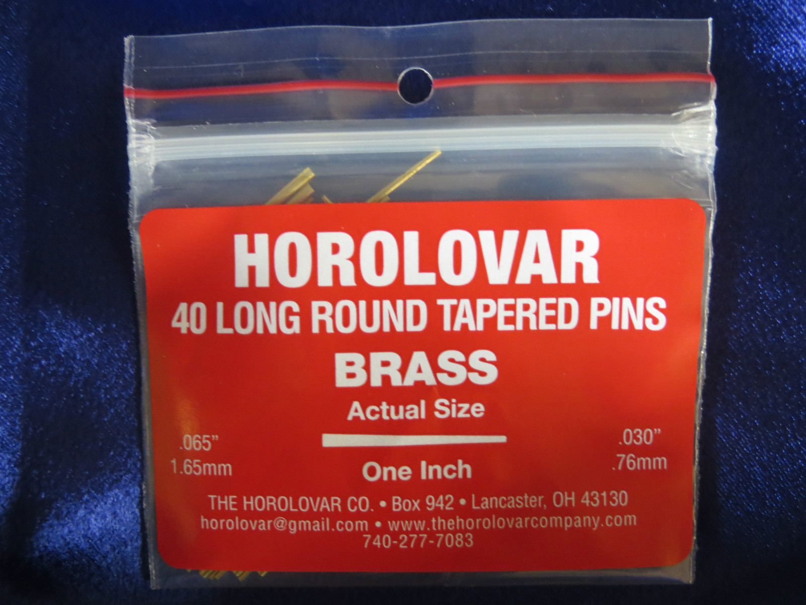 40 Brass Tapered Pins - 1\