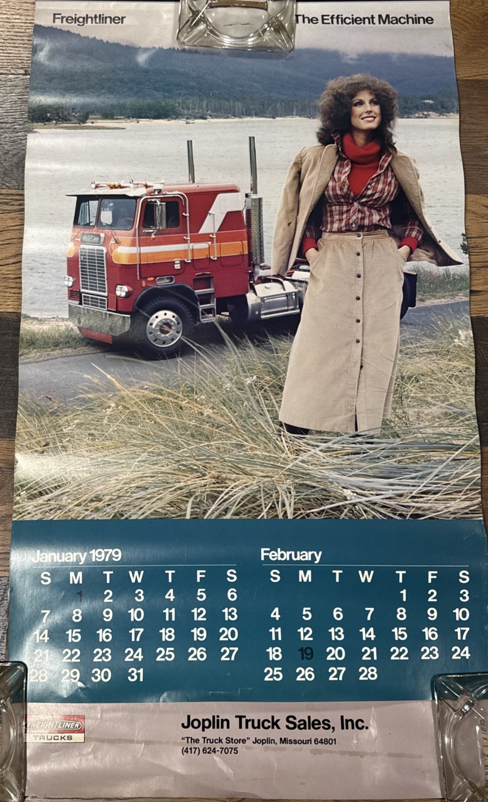 Vintage 1979 Freightliner  Semi Calendar. Complete Joplin Truck Sales
