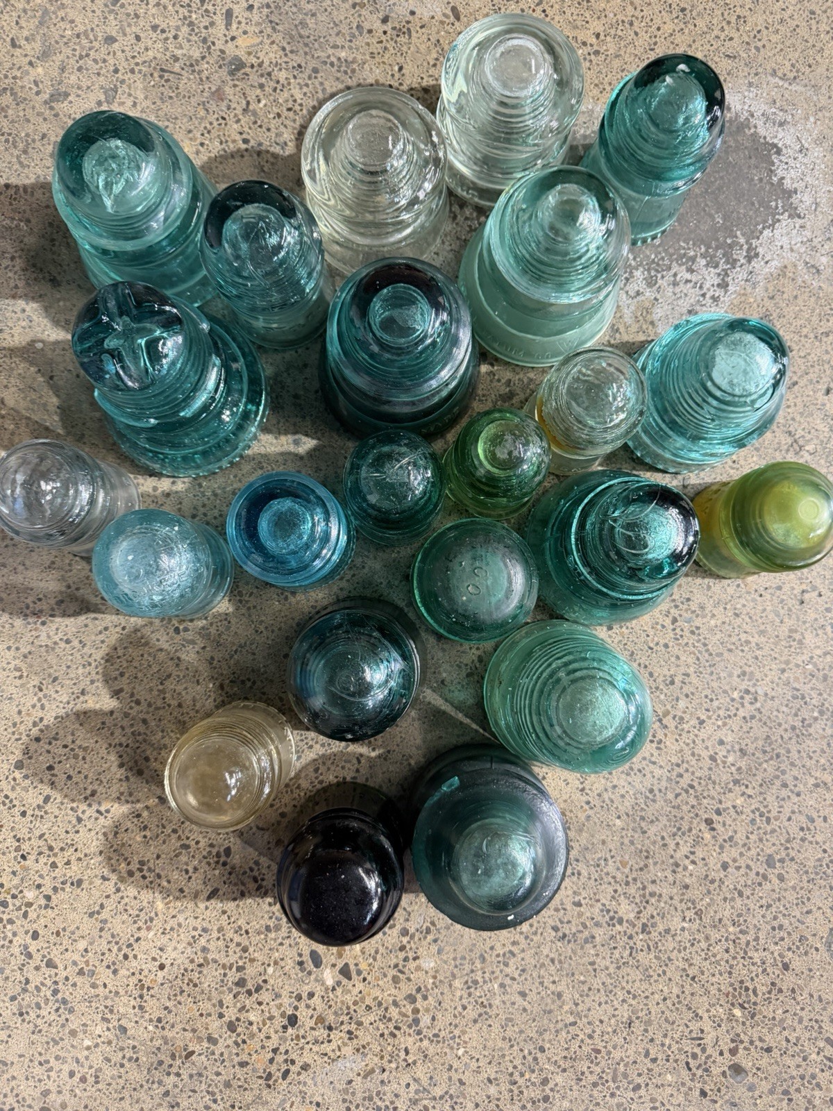 Vintage Glass Electrical Insulators Lot of 23 – Hemingray Whitall Tatum