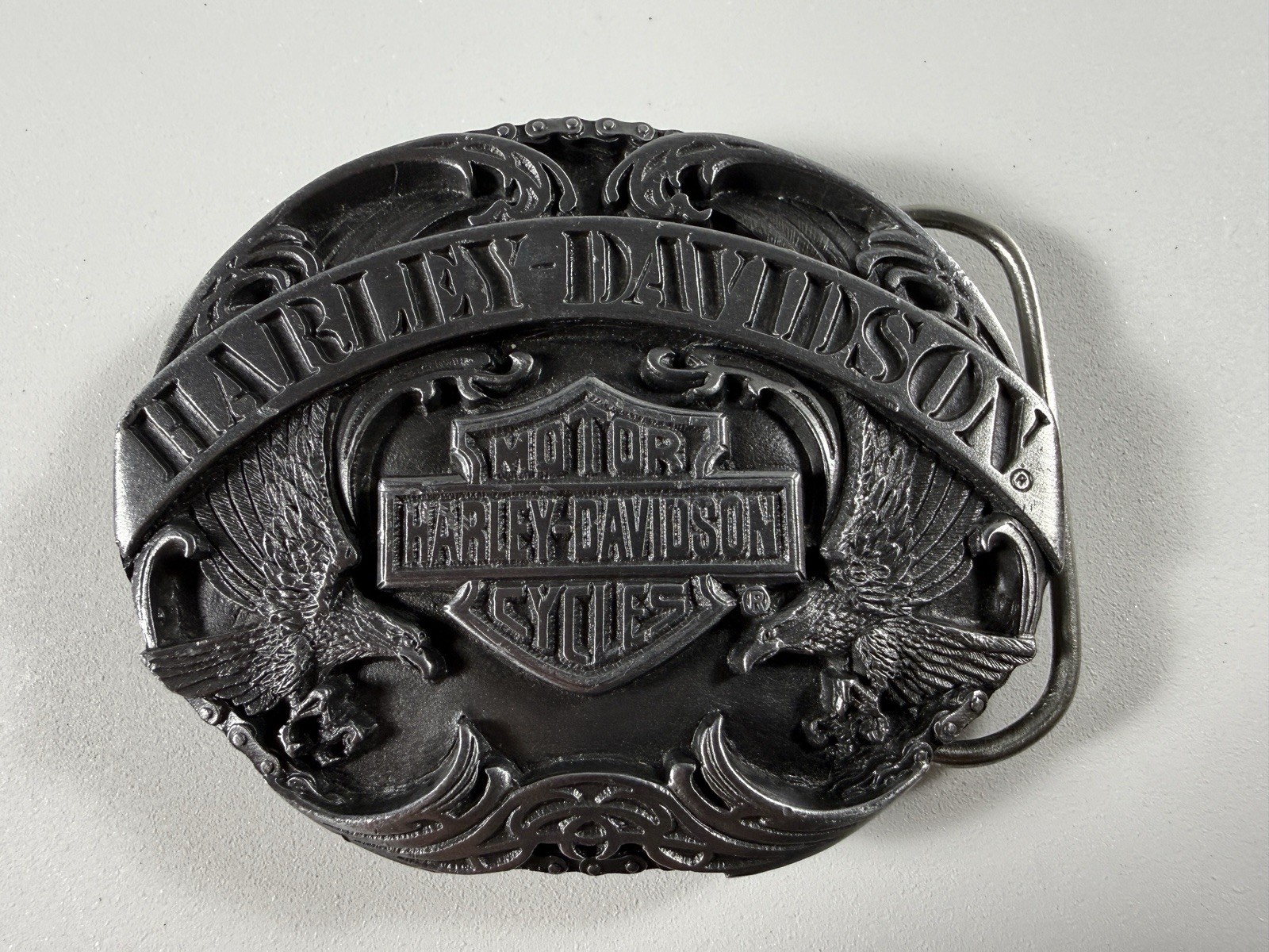 Vtg 1991 Harley-Davidson Belt Buckle Official Licensed Siskiyou N-88 Eagle USA