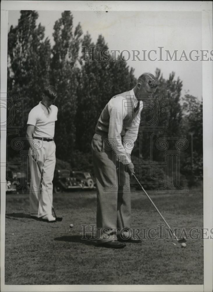 1935 Press Photo Golfer Alvin Krueger during the National Open Championship