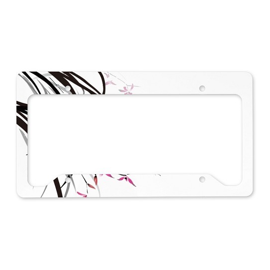 CafePress Chinese Orchid License Plate Holder License Frame (1623561549)