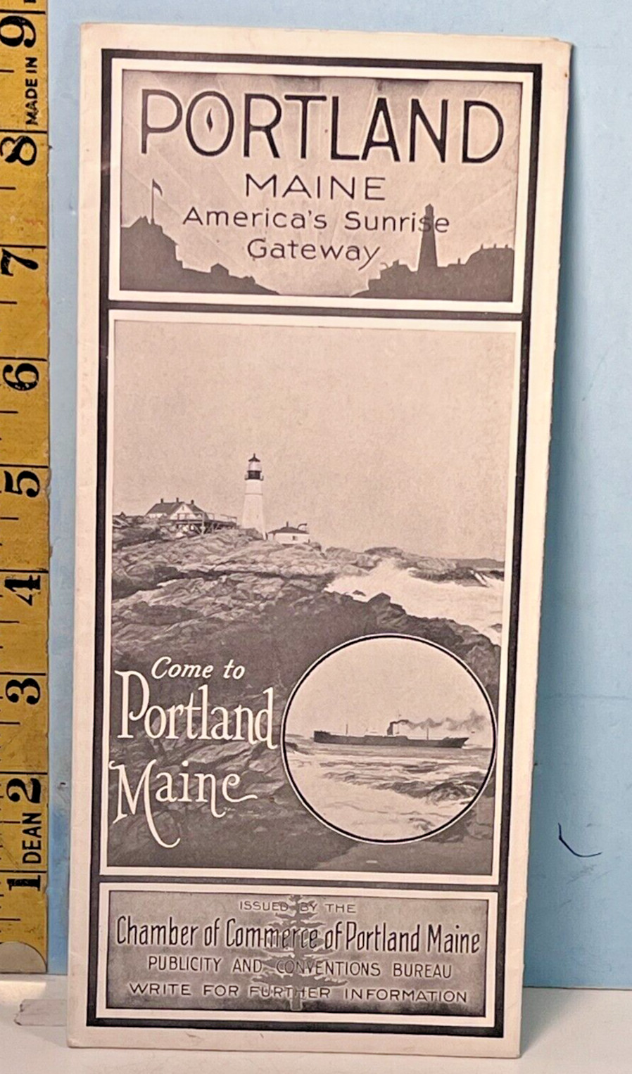 1920's Portland Maine Casco Bay Travel COC MAP
