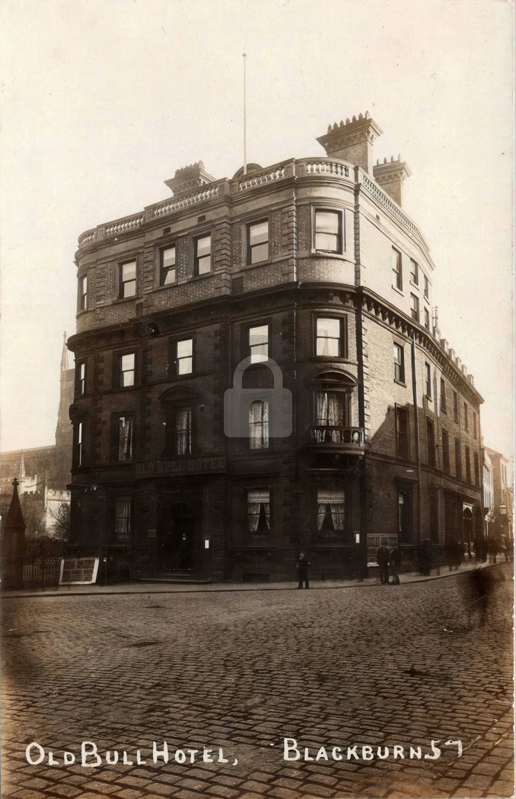 Old Bull Hotel Blackburn England 1910s RPPC Photo Postcard COPY Old Bull Hotel Blackburn England 1910s RPPC Photo Postcard COPY