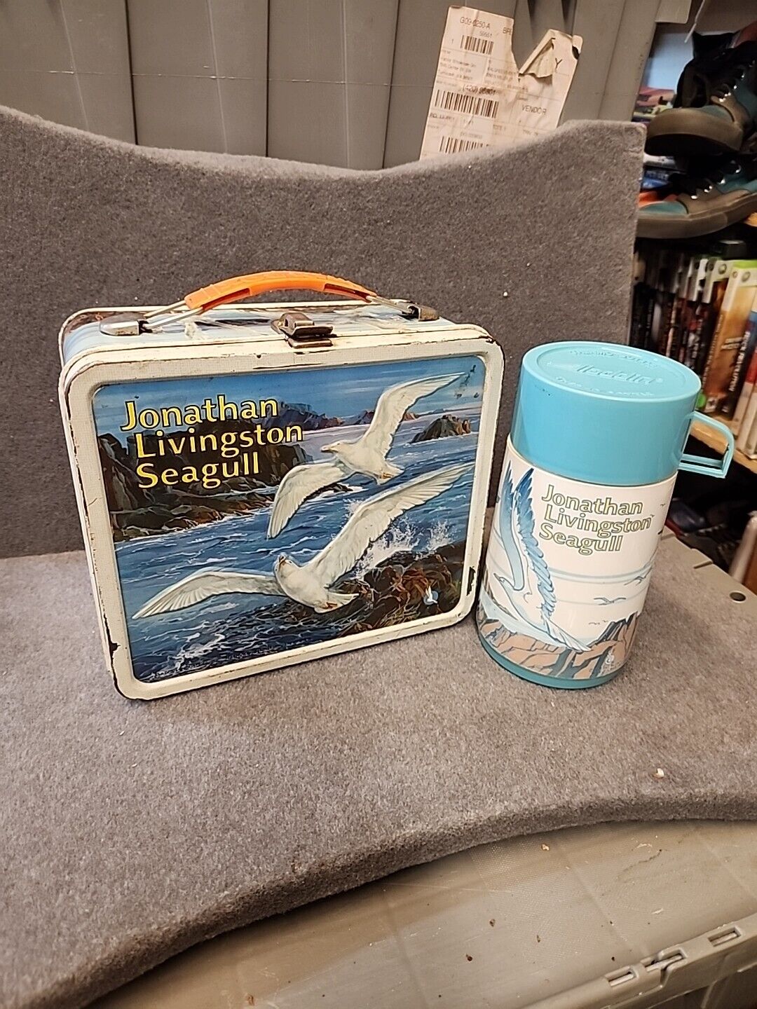 Jonathan Livingston Seagull Metal 1973 Lunch Zbox with Thermos 🔥