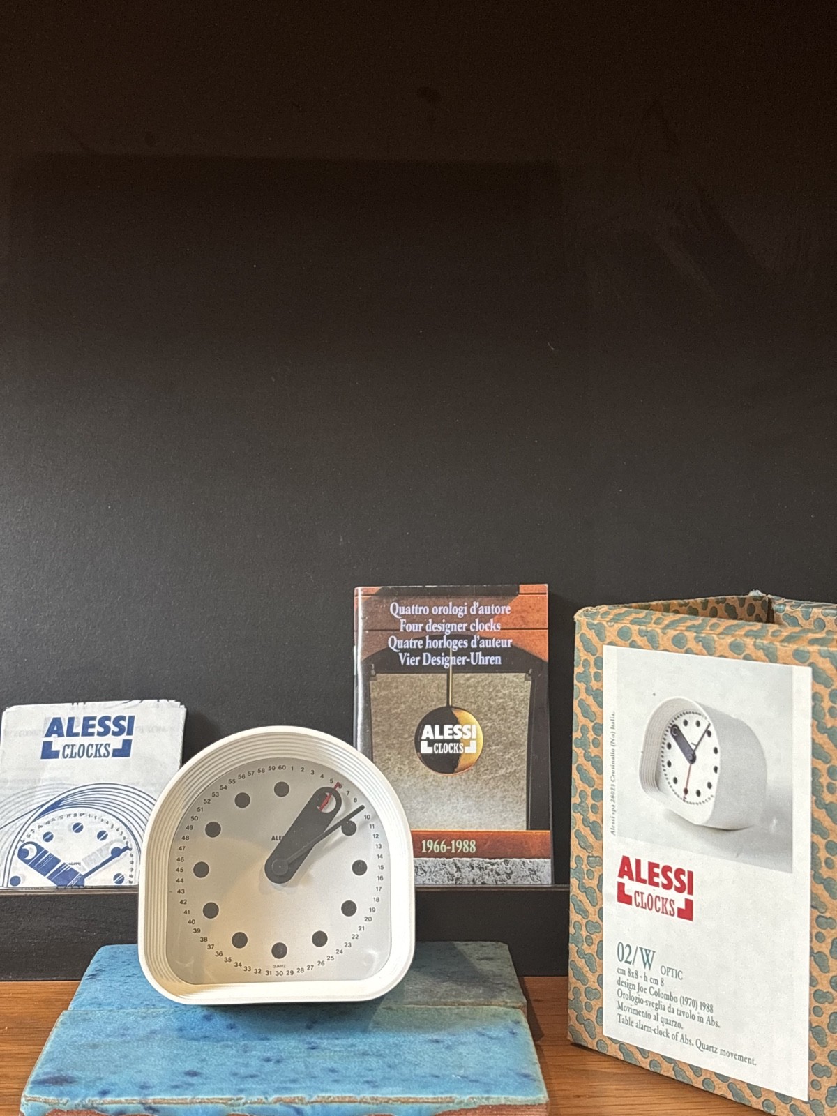 Joe Colombo Optic Alarm Clock by Alessi in Excellent Vintage Condition