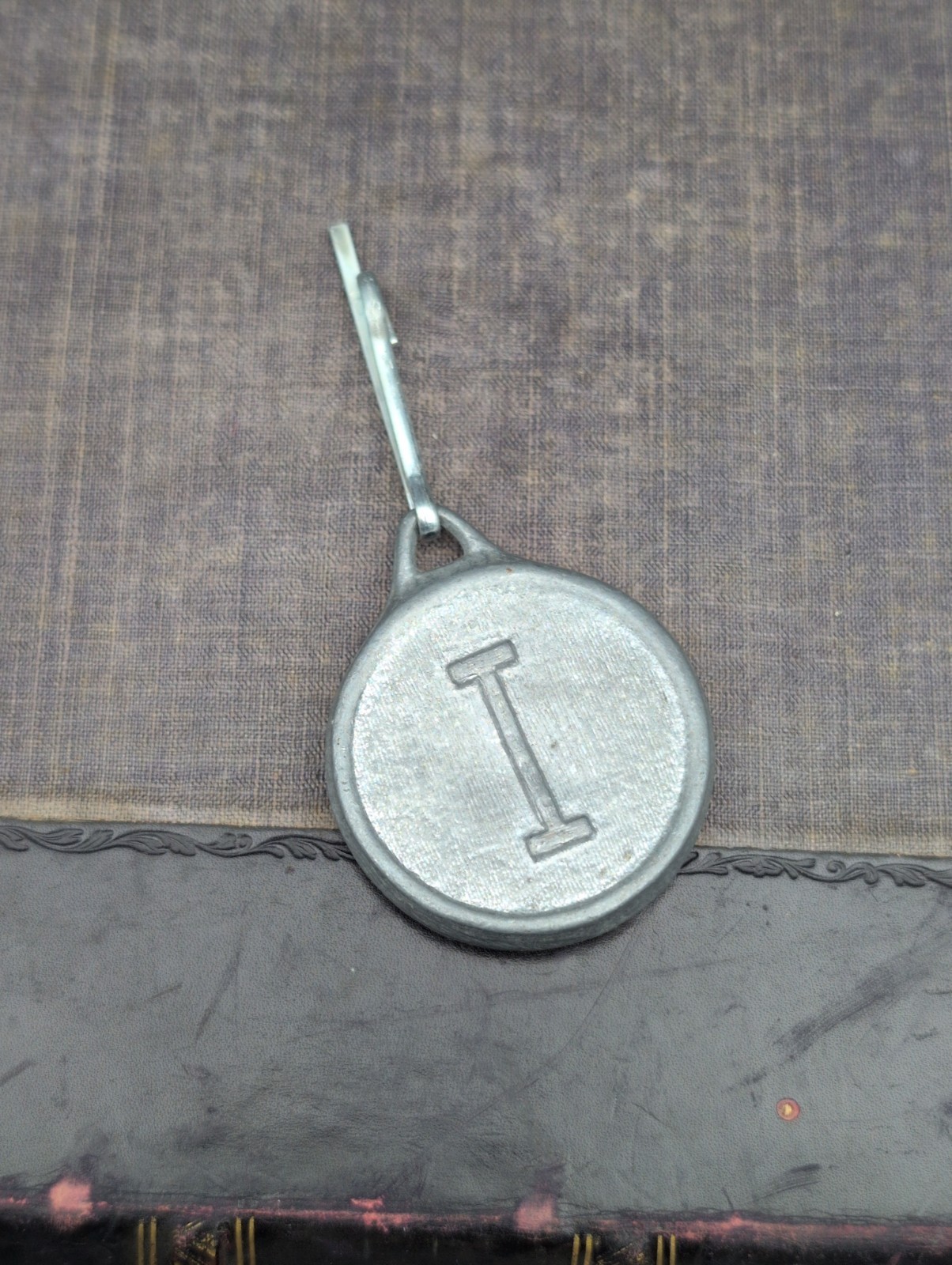 Vintage Ingraham Clock Bob Pendulum Part with I & Mantel Logo