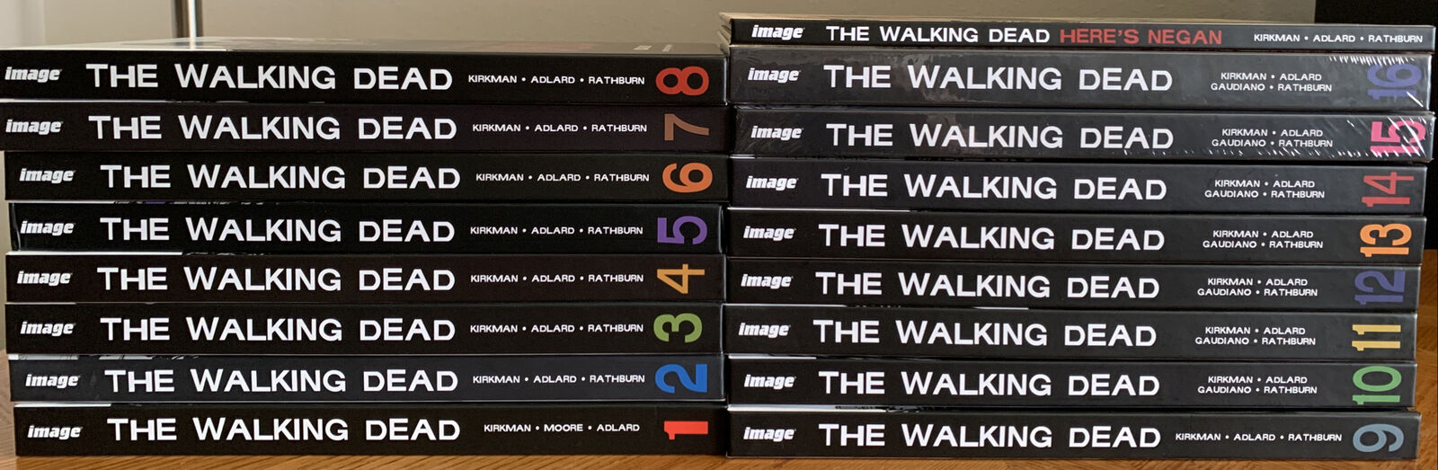 Walking Dead Hardcover Set Volumes 1-16 + Here’s Negan - Signed/Remarqued