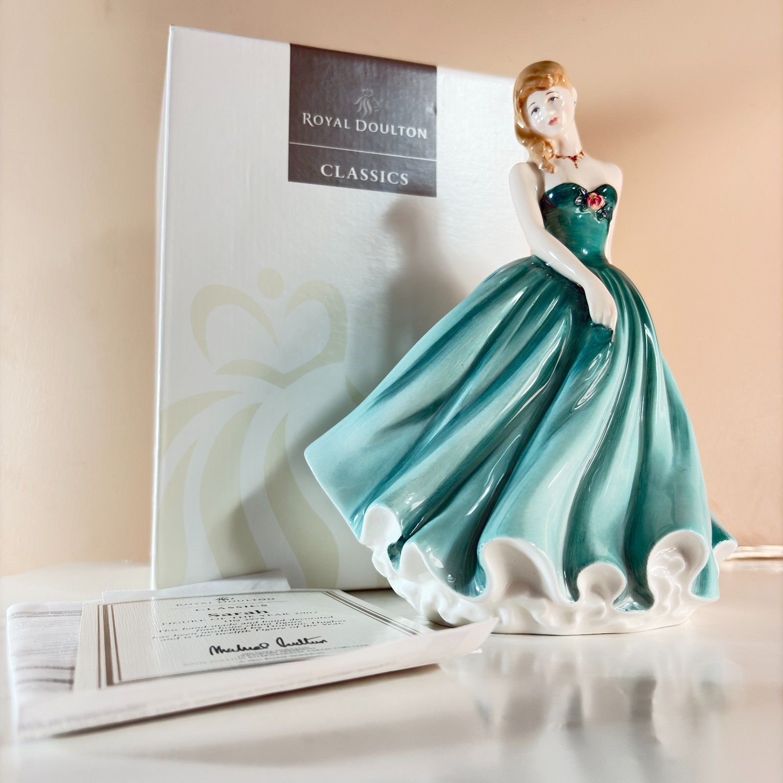 Royal Doulton Pretty Lady Sarah 2002 HN3978 Bone China Figure Of The Year