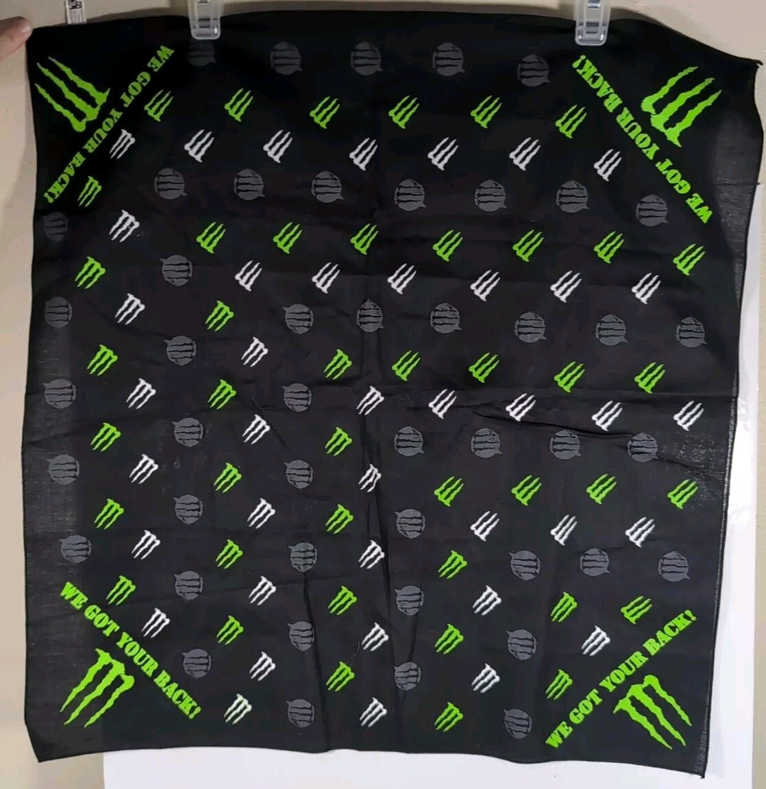 Monster Energy Drink Logo Black Design Pattern Bandana 21
