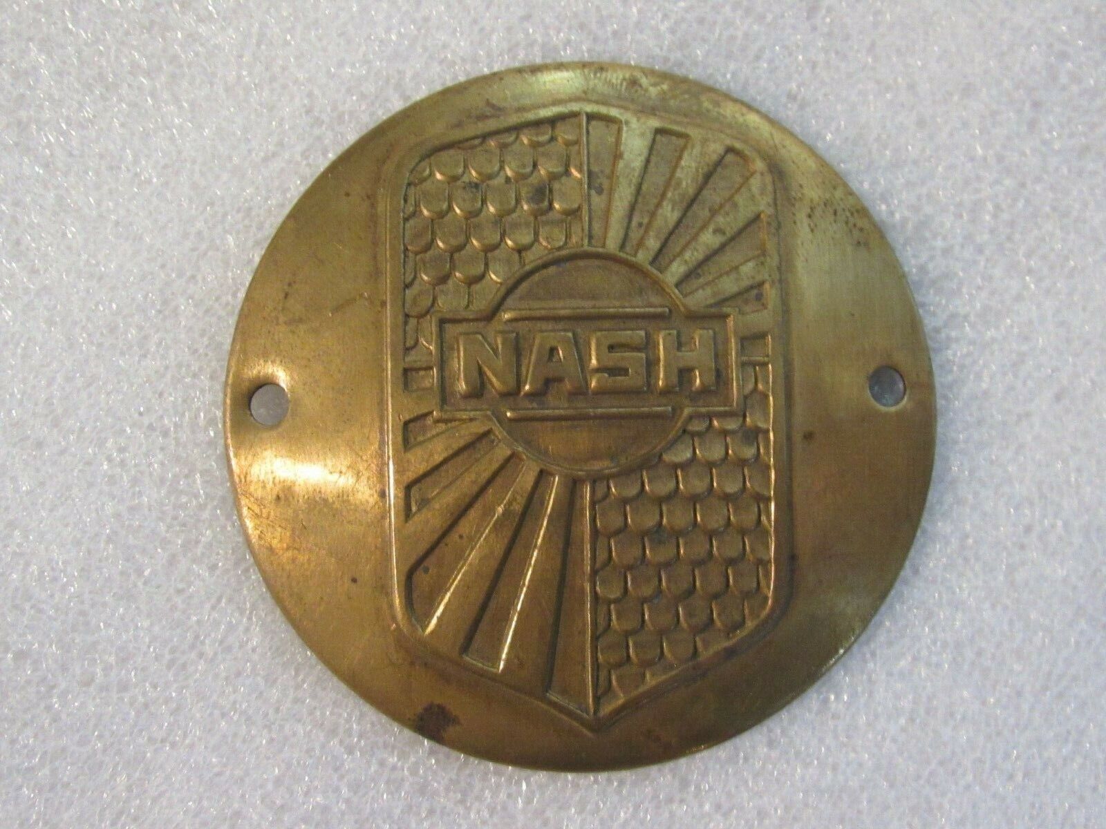 RARE 1930 Nash Radiator Badge Vintage Trim Sign Emblem OEM Metal Original