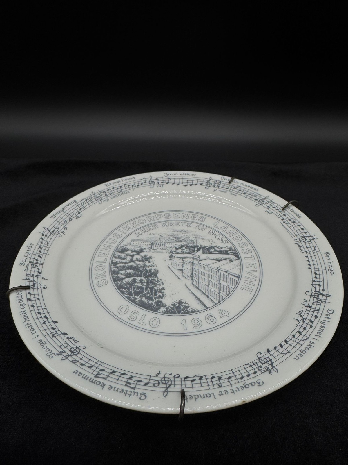VINTAGE PORSGRUND NORWAY 1964 Commemorative Plate