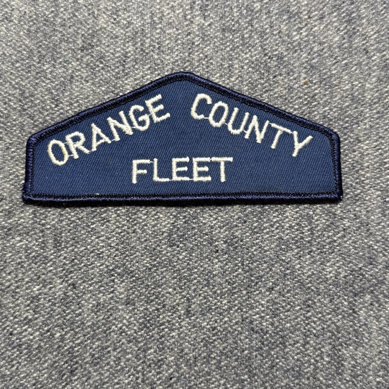 Orange County Fleet blue white scout shoulder patch, Gauze-Back