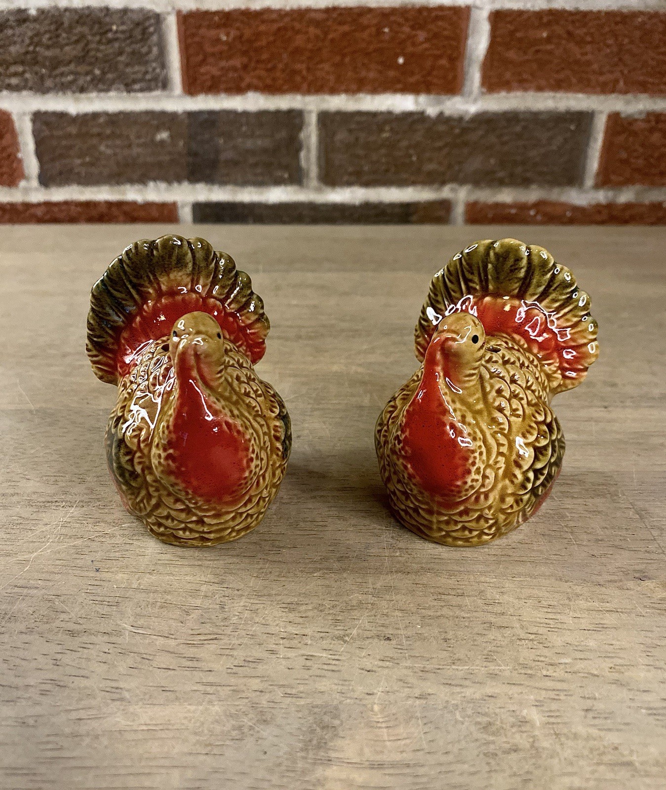 Vintage Turkey Ceramic Salt & Pepper Shaker Set Fall/Thanksgiving ￼