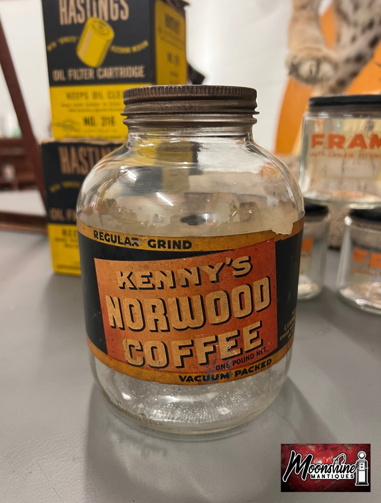 Vtg. 1960\'s KENNY\'S NORWOOD COFFEE Jar